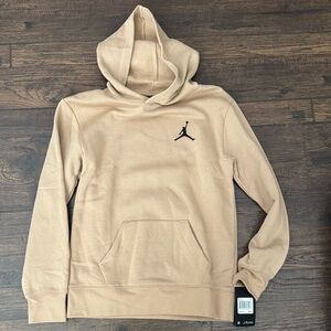 Jordan Beige Hoodie with Black Logo